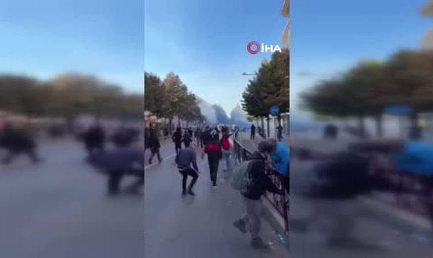 Tiran'da eğitim maliyetleri karşıtı gösteriler Eğitim Bakanlığı önünde çatışmaya dönüştü