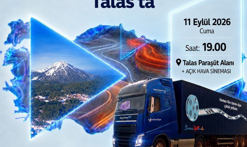 Sinema tırı Talas semalarında ücretsiz açık hava gösterisi sunuyor