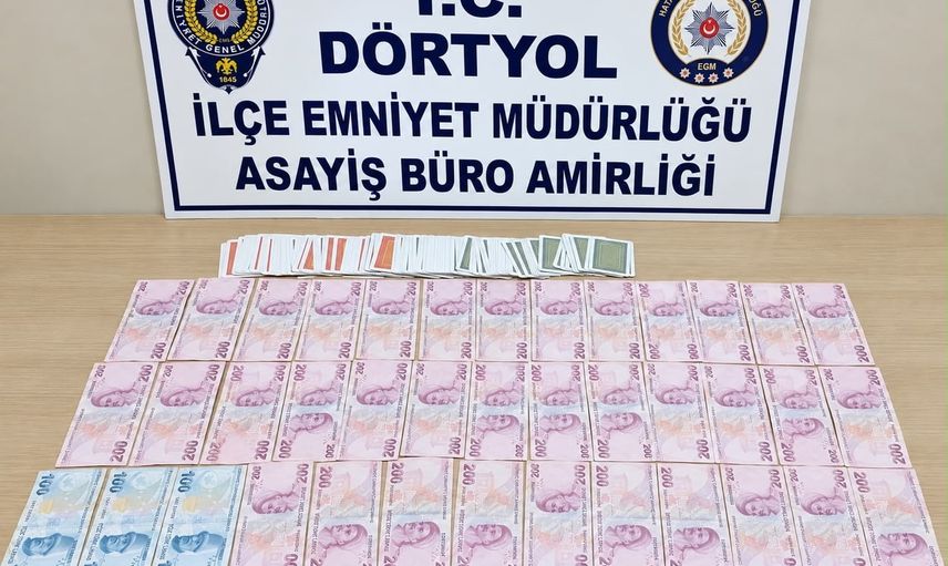 Dörtyol'da iş yerinde kumar operasyonu: 5 kişiye 58 bin 20 lira ceza