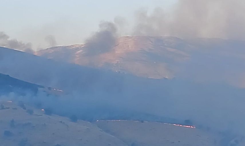 Pütürge’de ekiplerin müdahalesiyle arazi yangını söndürüldü, soğutma sürüyor