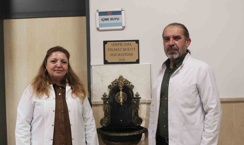 Okul koridoruna hayrat çeşmesi kuran yöneticiler su ve kültür bilinci aşılıyor