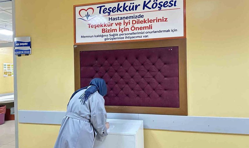 Midyat devlet hastanesinde ilk uygulama: teşekkür köşesi sağlık çalışanlarını görünür kılıyor