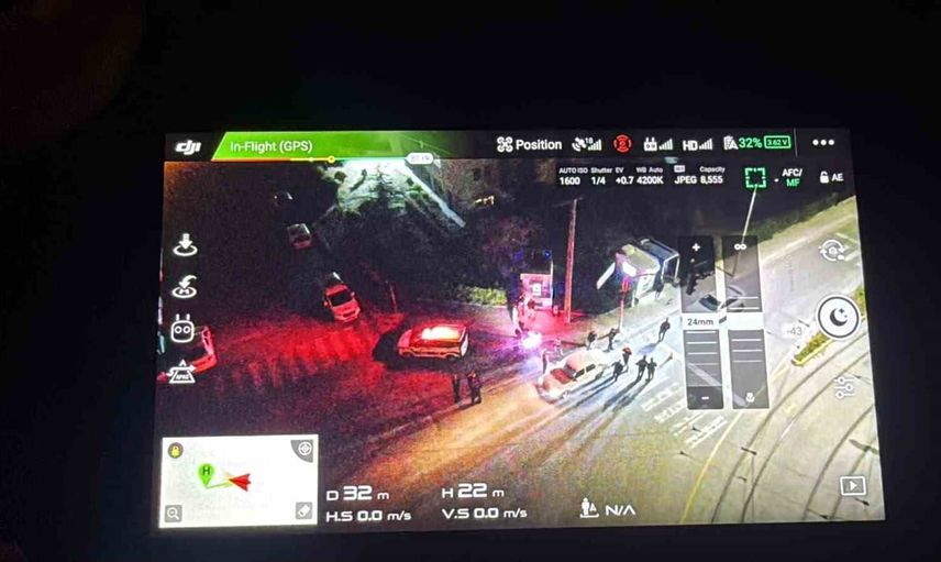 Eskişehir'de dron destekli gece operasyonu: 100 polisle trafik ve asayiş denetimi