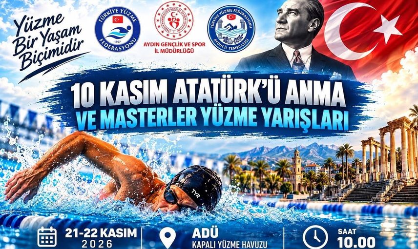 Master yüzücüler ADÜ kapalı havuzunda Atatürk'ü anacak