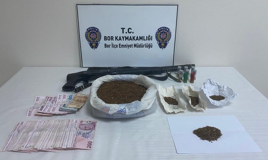 Bor'da silah ve uyuşturucuyla düzenlenen operasyonda bir kişi tutuklandı