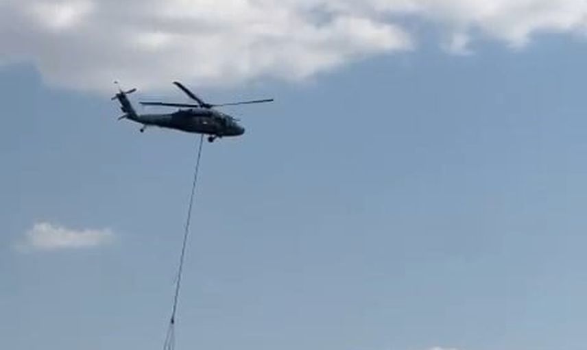 Karakoçan Hamzalı mevkiindeki orman yangınına havadan ve karadan yoğun müdahale