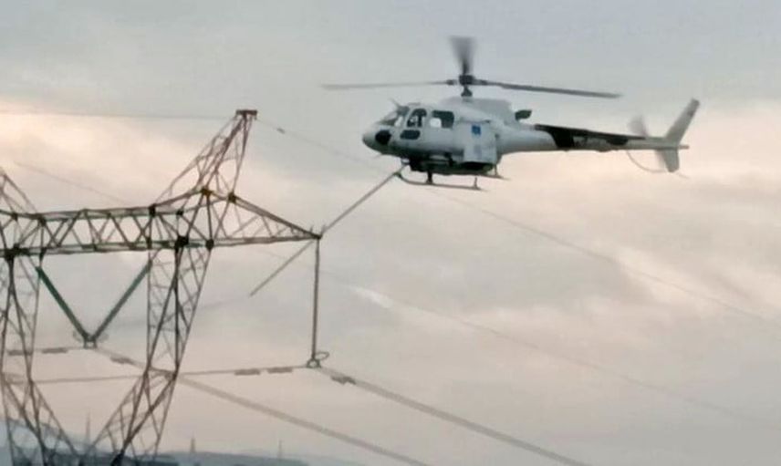 Bursa semalarında bakım: helikopterle zorlu iletim hattı kontrolleri