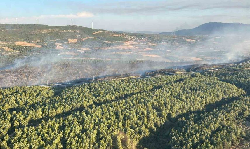 Soma kırsalında çıkan yangın hava ve kara müdahalesiyle kontrol altına alındı