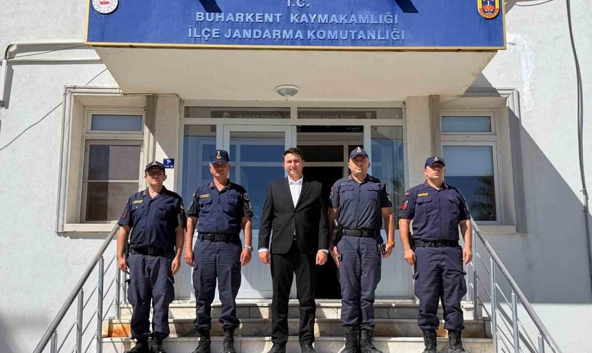 Buharkent kaymakamı güvenlik gündemiyle jandarmada