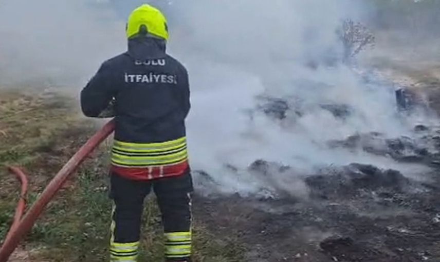 Bolu'da Seyit Mahallesi'nde alevler hızlı müdahaleyle söndürüldü