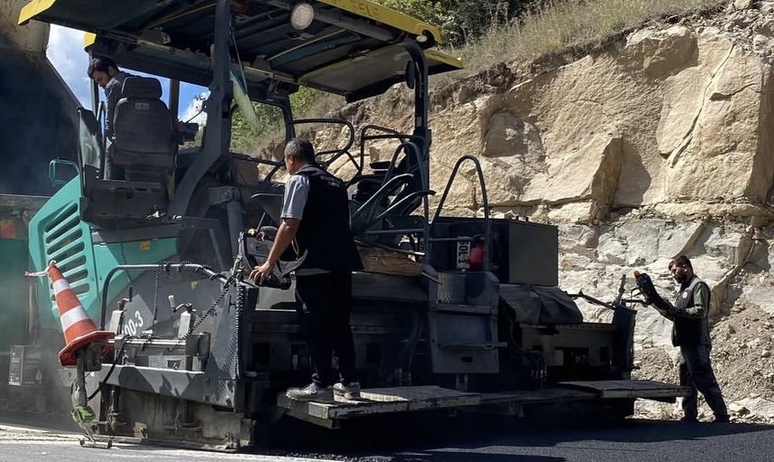 yığılca-yedigöller yolunda 5,5 kilometrelik sıcak asfalt tamamlandı