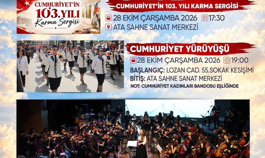 Atakum'da sanatla ve müzikle cumhuriyet coşkusu