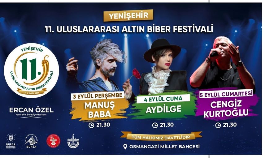 Yenişehir'de 11. uluslararası altın biber festivali gün sayıyor