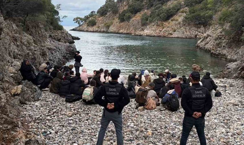 Fethiye'de kaçış hazırlığı: 34'ü çocuk 62 düzensiz göçmen yakalandı