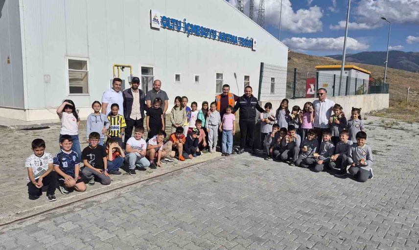 Minik öğrenciler oltu içme suyu arıtma tesisinde suyun yolculuğunu keşfetti