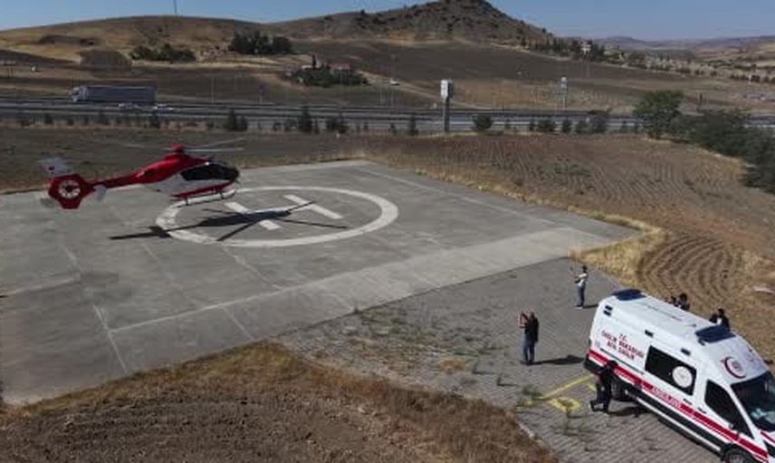 Kırıkkale'de durumu ağırlaşan iki çocuk ambulans helikopterle Ankara'ya gönderildi