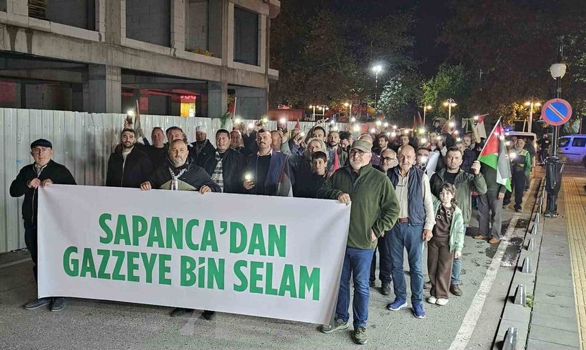 Sapanca'da 'Gazze için yürüyoruz' yürüyüşü: Filistin'e destek ve çağrı