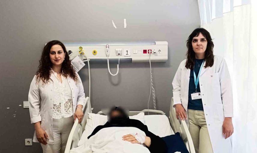 Gebelikte izlenen kitle Hatay Eğitim ve Araştırma Hastanesi'nde başarıyla alındı