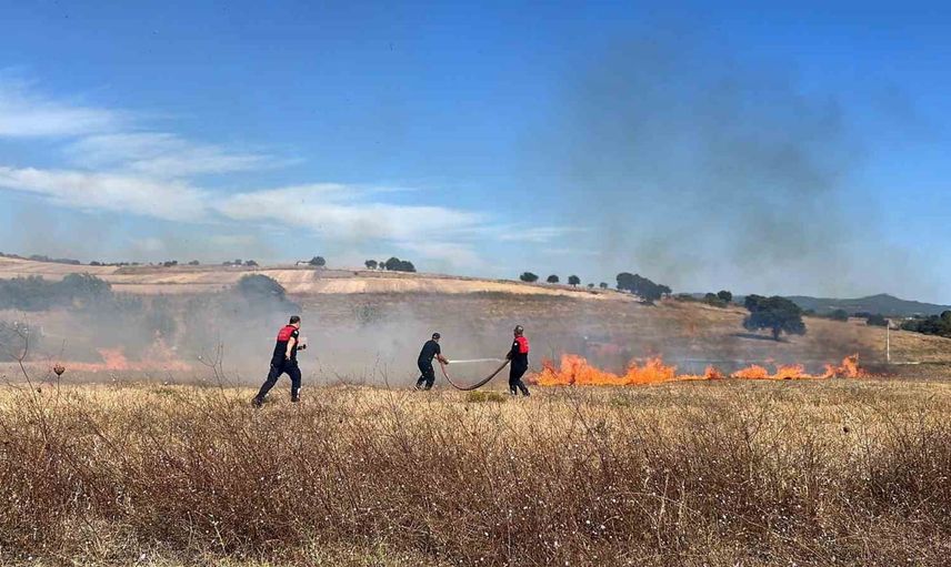 Çanakkale'de özel bakım merkezine yakın ot yangını kontrol altına alındı