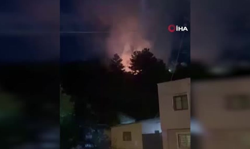Arsuz'da kıvılcım yangını: havai fişeğin isabet ettiği ormanlık alanda hasar