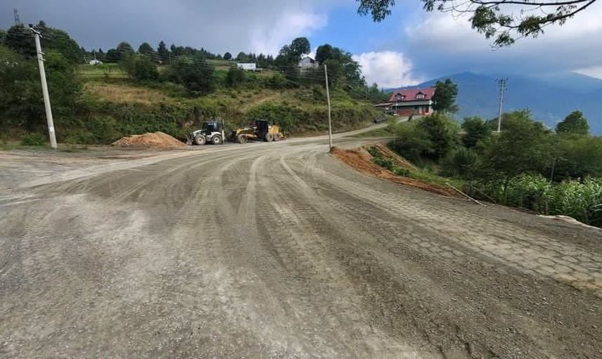 Kardüz yayla yolunda asfalt öncesi kapsamlı hazırlıklar