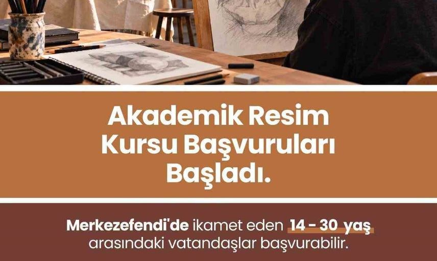 Merkezefendi'de gençlere yönelik akademik resim atölyesi başvuruları başladı