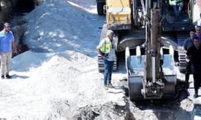 Buldan’da yolu koruyacak yatay sondajlı yağmur suyu hattı