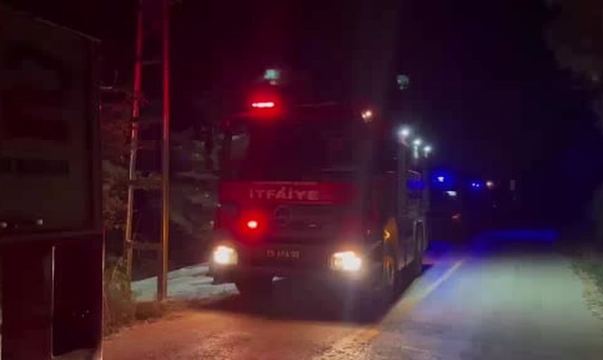 Muhsinli'de bağ evi konteyneri yangında küle döndü