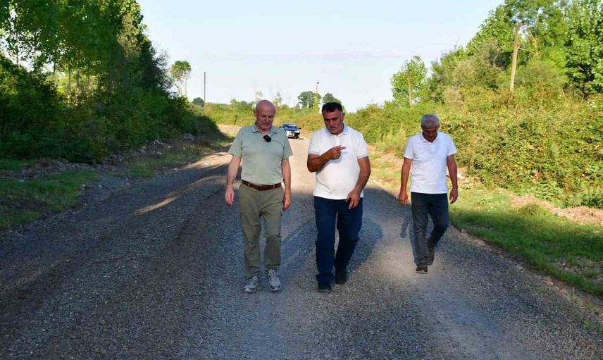 Terme Bazlamaç'ta 5 kilometrelik yola 'yaptık, yapıyoruz, yapacağız' sözü