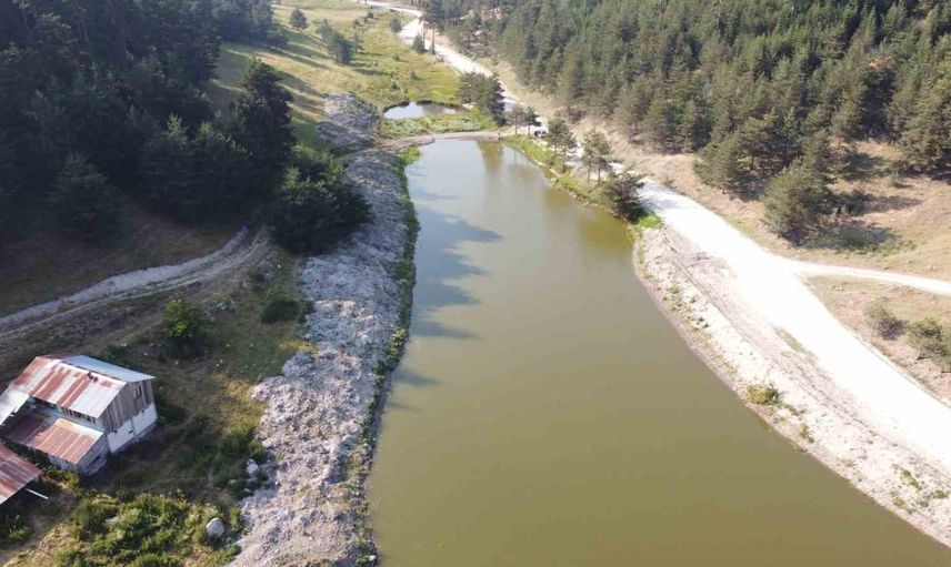 Mudurnu'da yangına hazırlık: Sarpıncık Göleti temizlendi