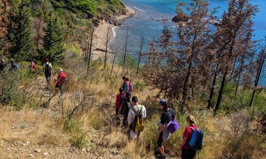 Doğanbey'de ege kıyısında 9 kilometrelik doğa ve tarih yürüyüşü