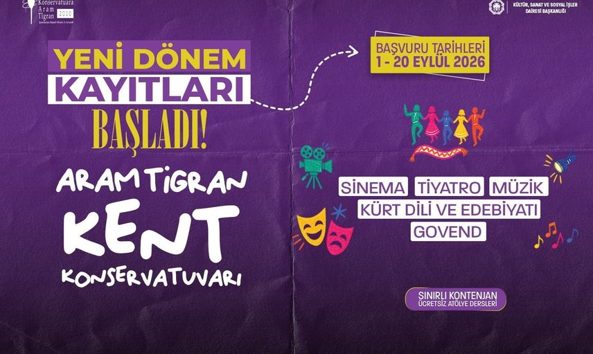 Yeni eğitim döneminde Aram Tigran Kent Konservatuvarı ücretsiz atölyeler ve uzun soluklu çocuk programı sunuyor