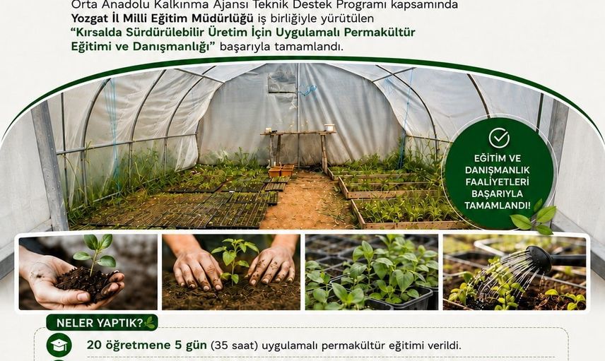 Kırsalda dönüşüm: Yozgat'ta öğretmenlere uygulamalı permakültür eğitimi tamamlandı