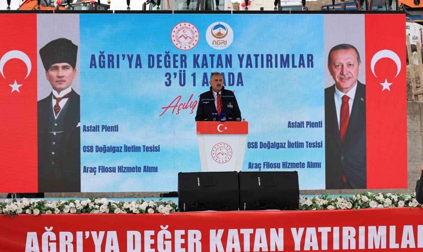 Ağrı'da altyapı ve sanayiyi güçlendirecek üç yatırım hizmete girdi