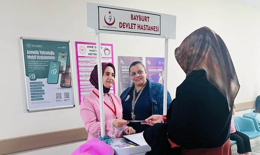 Bayburt'ta anne adaylarına gebelik ve lohusalıkta bilgilendirme kampanyası