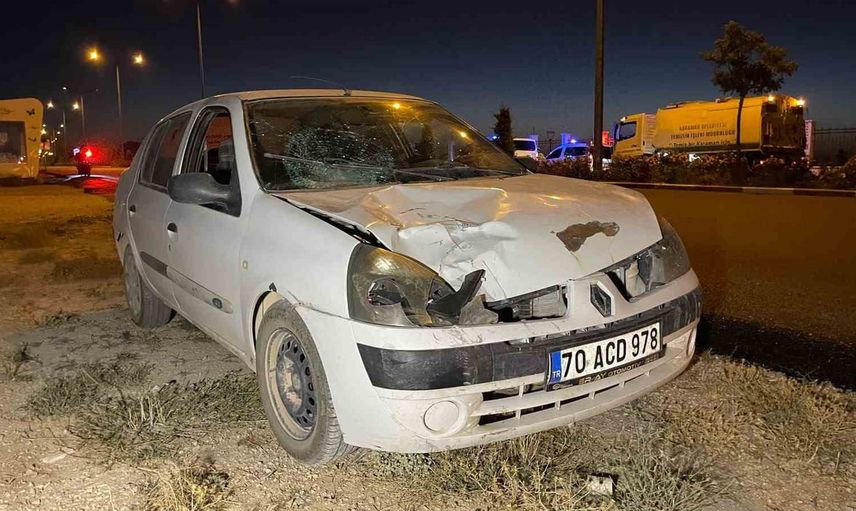 Karaman'da arkadan çarpma sonucu baba yaşamını yitirdi, 7 yaşındaki oğlu tedavi altında