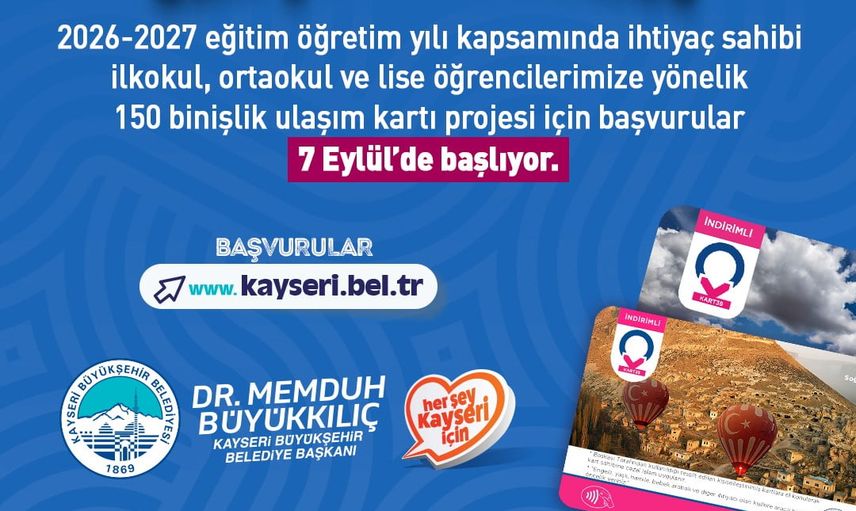 İhtiyaç sahibi öğrencilere aylık 150 binişlik ulaşım desteği başlıyor