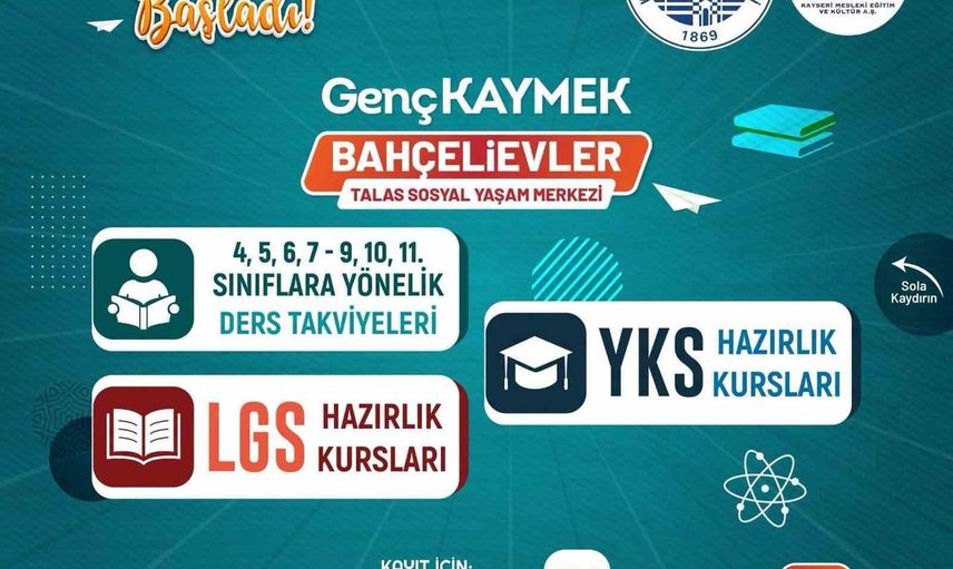 Genç KAYMEK'te yeni dönemde ücretsiz kurslar ve sınırlı kontenjanlar