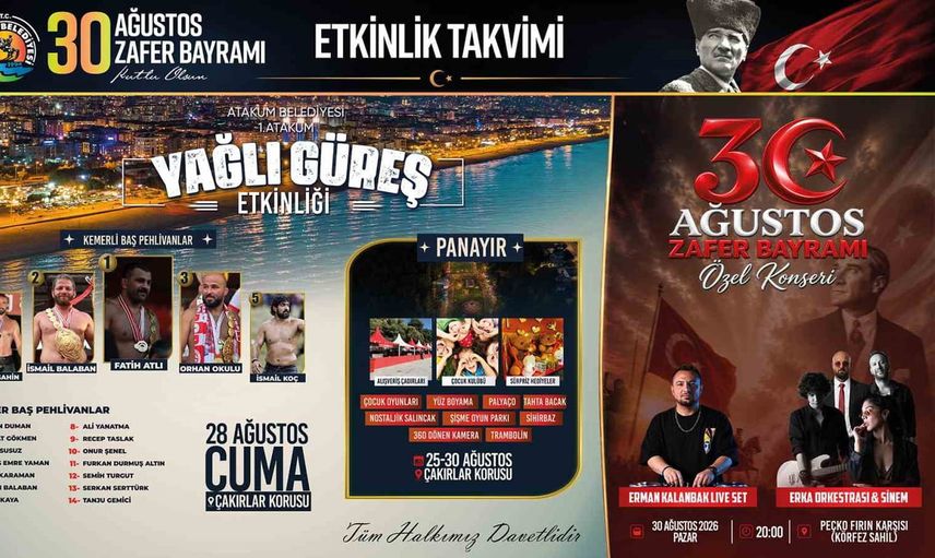 Atakum'da 30 ağustos coşkusu günler öncesinden başlıyor