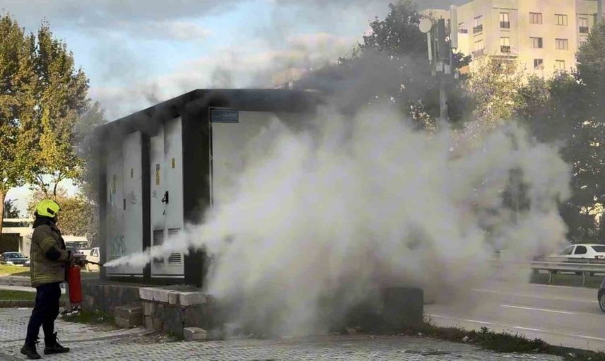 Trafoda başlayan yangın Nilüfer'de kısa süreli paniğe neden oldu