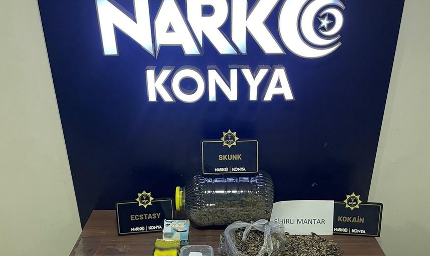 konya'da narkotik ekiplerinden kapsamlı operasyon: 8 şüpheli gözaltında