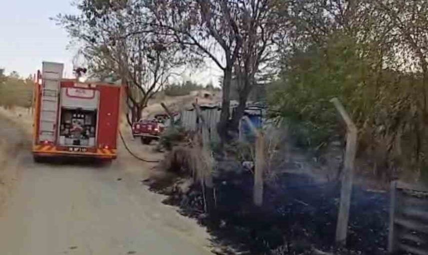 Sazova'da bahçeli evde çıkan yangın çevreye sıçramadan kontrol altına alındı