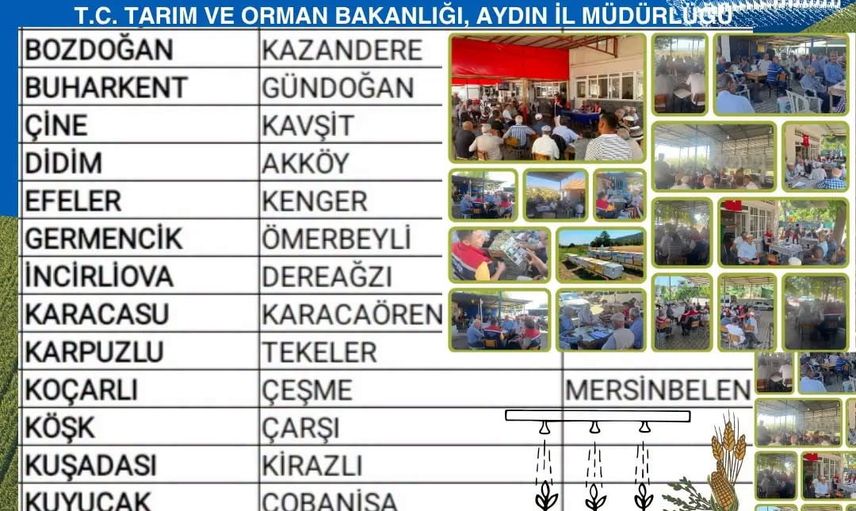 Aydın'da üreticiler 17 ilçede tarım gündemini paylaşacak