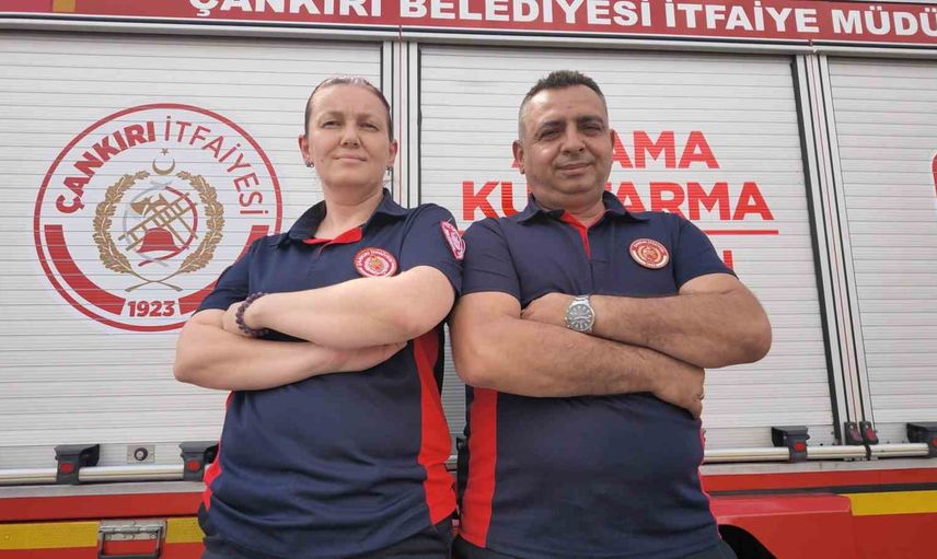 Sahada ve telsizde omuz omuza: itfaiyeci çiftin görev hikâyesi