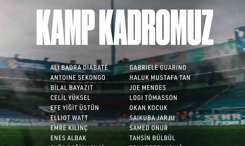 Samsunspor’un Rize maçı öncesi kadrosundan iki isim çıkarıldı