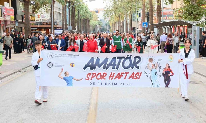 Amatör spor haftasında kortej ve meydan gösterileriyle spor ruhu pekişti