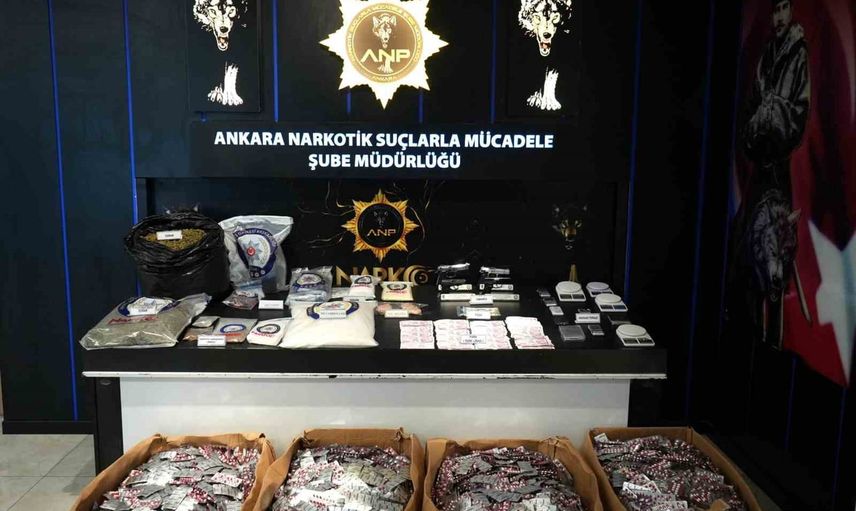 Hafta boyu süren narkotik operasyonunda 614 bin 330 sentetik ecza ele geçirildi
