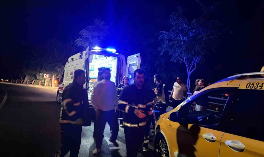 Artuklu'da reklam panosuna çarpan otomobilde üç kişi yaralandı