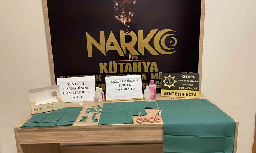 kütahya’da binlerce içimlik sentetik uyuşturucu ele geçirildi, bir şüpheli tutuklandı