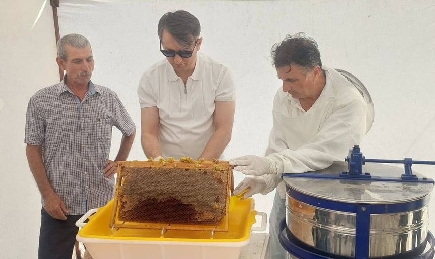 Saruhanlı'da kaymakam bal hasadına katıldı, arıcılık ve inovasyon masaya yatırıldı